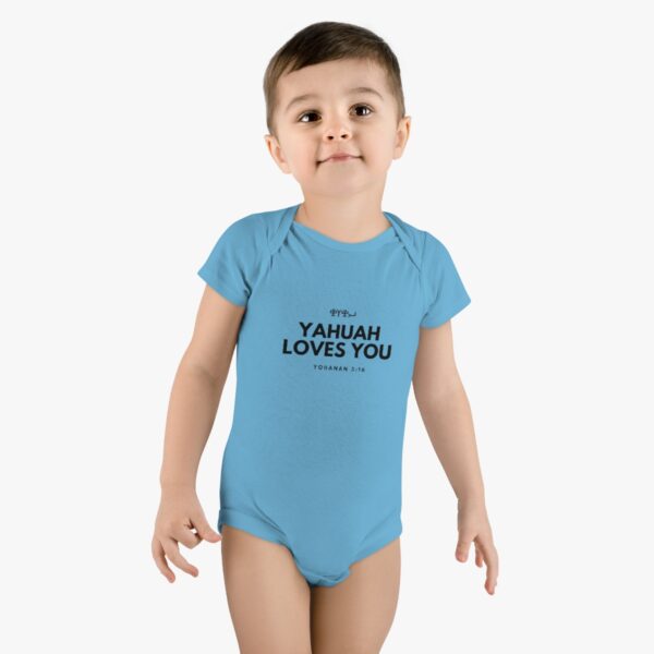 Baby Yahuah Loves You Onesie®, Short Sleeve (Various Colors Available) - Image 11