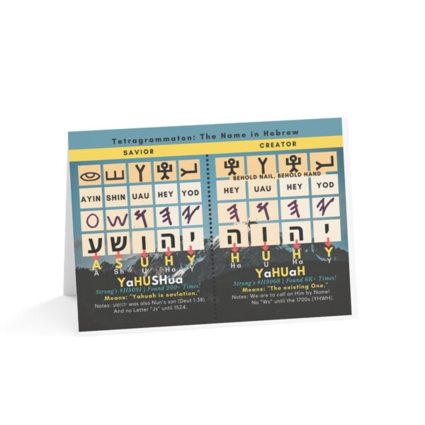 Yahuah Yahusha Greeting Cards with Envelopes